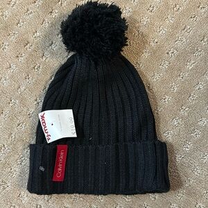 Calvin Klein black Beanie with Pom Pom